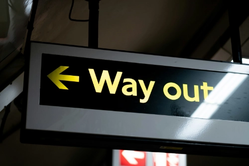 way out sign